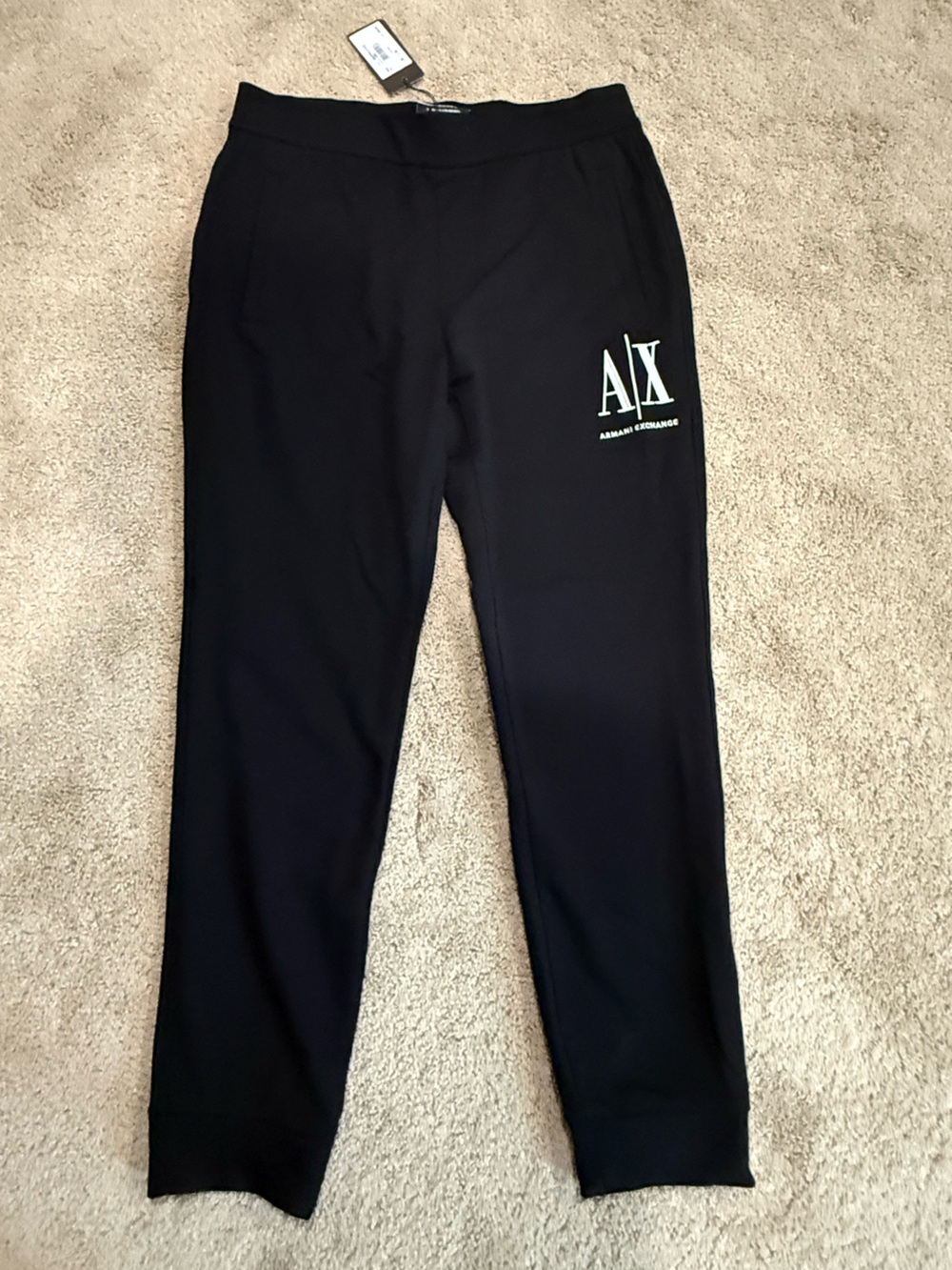 Armani Exchange Black Logo Joggers